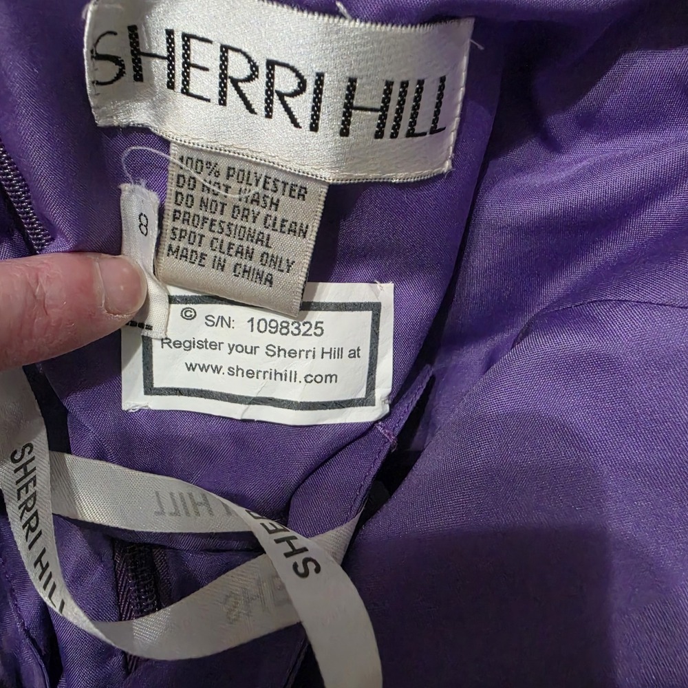 Sherri Hill Prom Cocktail Social Dress Size‎ 8 Jeweled Embellished Ruffles - Picture 13 of 16